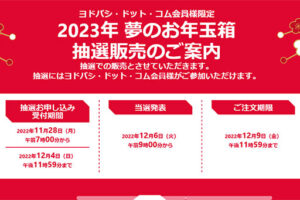 ヨドバシ・ドット・コム 2023年お年玉箱の抽選販売を11月28日受付開始